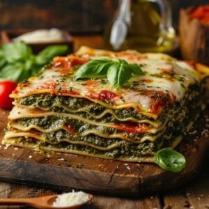 Pesto Soslu Lazanya Tarifi: İtalyan Mutfağının Yeşil Lezzeti