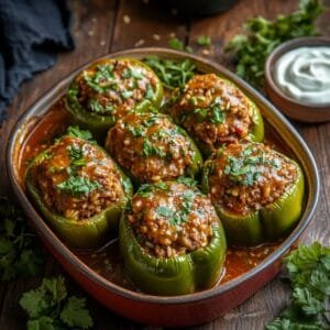 İspanyol Usulü Biber Dolması: Pimientos Verdes Rellenos de Carne