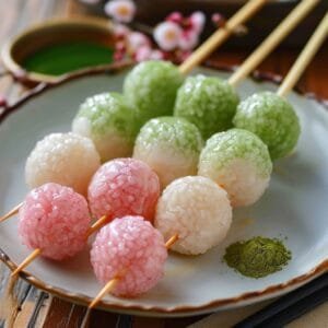 Hanami Dango Tarifi: Renkli Japon Çiçek Festivali Tatlısı