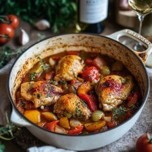 Poulet Basquaise Tarifi: Bask Mutfağından Tavuk Yemeği